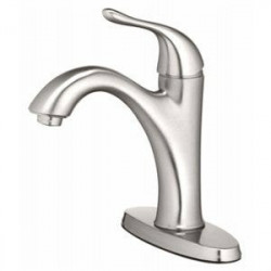 Homewerks Worldwide 24209 Lavatory Faucet With Plastic Pop-Up, Single Lever