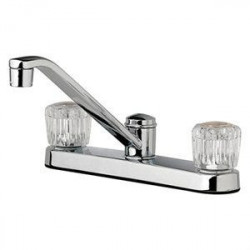 Homewerks Worldwide 242103 Kitchen Faucet, 2 Acrylic Handles, Chrome