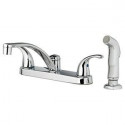 Homewerks Worldwide 242106 Kitchen Faucet With Side Spray, 2 Decorative Lever Handles, Chrome