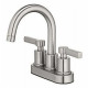 Homewerks Worldwide 242437 Mid-Arch Lavatory Faucet, 2-Handle, Brushed Nickel