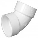 Charlotte Pipe & Foundry Company PVC 00319 0600HA Schedule 40 DWV Elbow, 60 Degree, PVC, 1-1/2 in
