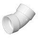 Charlotte Pipe & Foundry Company PVC 00321 1200HA Schedule 40 DWV Sanitary Pipe Elbow, 45 Degree, PVC, 3 in
