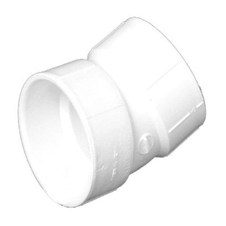 Charlotte Pipe & Foundry Company PVC 00324 1200HA Schedule 40 DWV Pipe Elbow, 22-1/2 Degrees, PVC, 4 in
