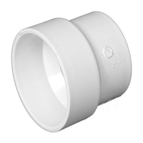 Charlotte Pipe & Foundry Company PVC 00117 0800HA Schedule 40 DWV Sewer Pipe Adapter Coupling, PVC, 4 x 3 in