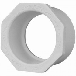 Charlotte Pipe & Foundry Company PVC 02107 1400HA Schedule 40 PVC Pressure Reducer Bushing, White, 2 x 1-1/2 in