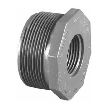 Charlotte Pipe & Foundry Company PVC 08200 1600HA Schedule 80 PVC Reducer Bushing, 3/4 x 1/2 in MPT