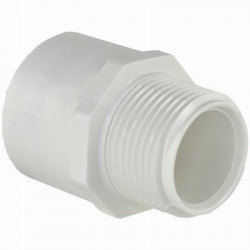 Charlotte Pipe & Foundry Company PVC 02109 Schedule 40 PVC Pressure Male Adapter, White, MPT