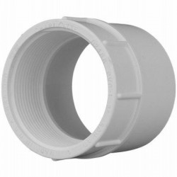 Charlotte Pipe & Foundry Company PVC 02101 1700HA Schedule 40 PVC Pressure Pipe Female Adapter, White, 2-1/2 in FPT