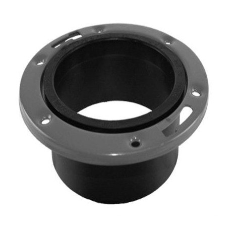 Charlotte Pipe & Foundry Company ABS 00811 0800HA ABS/DWV Closet Flange, Hub End, Adjustable Ring, 4 in