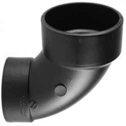 Charlotte Pipe & Foundry Company ABS 00329 0600HA ABS/DWV Ell, 90 Degree, Hub x Hub, 4 x 3 in