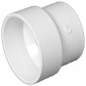 Charlotte Pipe & Foundry Company PVC 00117 1000HA Schedule 40 DWV PVC Sewer Pipe Adapter Coupling, 4 x 4 in