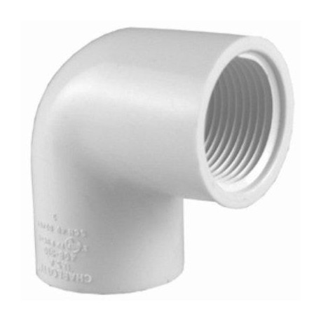 Charlotte Pipe & Foundry Company PVC 02302 1000HA Schedule 40 PVC Ell, 90 Degree, White, 1 in