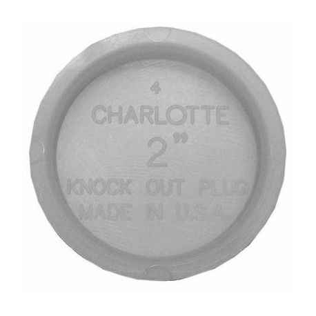 Charlotte Pipe & Foundry Company PVC 00131 0800HA Schedule 40 DWV PVC Test Cap, White, 2 in