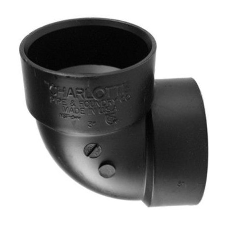 Charlotte Pipe & Foundry Company ABS 00331 0 ABS/DWV Vent Pipe Ell, 90 Degree
