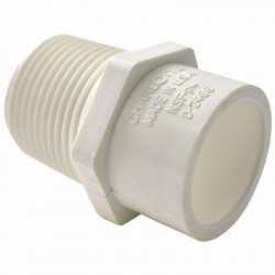 Charlotte Pipe & Foundry Company PVC 02110 1400HA Schedule 40 PVC Reducer Male Adapter, 2 in Slip x 1-1/2 in MIP