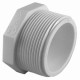 Charlotte Pipe & Foundry Company PVC 02113 1 Schedule 40 Pipe Plug, White, MPT