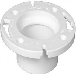Charlotte Pipe & Foundry Company PVC 00800 0600HA Schedule 40 DWV Hub End Closet Flange, White, 3 x 4 in
