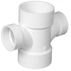 Charlotte Pipe & Foundry Company PVC 00429 Schedule 40 DWV PVC Reducing Double Sanitary Tee