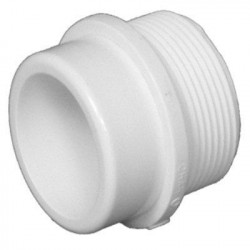 Charlotte Pipe & Foundry Company PVC 00111  0600HA Schedule 40 DWV PVC Pipe Adapter, 1-1/2 in Spigot x 1-1/4 in MIP