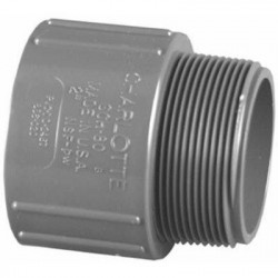 Charlotte Pipe & Foundry Company PVC 08109 Schedule 80 PVC MPT Adapter, Gray, Slip x MT