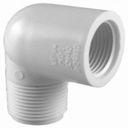 Charlotte Pipe & Foundry Company PVC 02307 0 Schedule 40 PVC 90 Degree Street Elbow, White