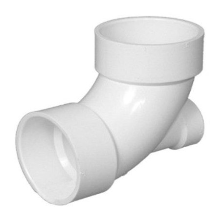 Charlotte Pipe & Foundry Company PVC 00303 0600HA Schedule 40 DWV PVC Lowheel Inlet Elbow, 3 x 3 x 1-1/2 in