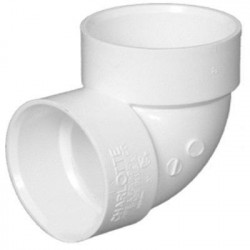 Charlotte Pipe & Foundry Company PVC 00331 Schedule 40 DWV PVC Pipe Vent 90 Degree Elbow