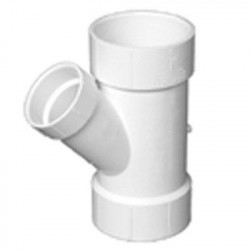 Charlotte Pipe & Foundry Company PVC 00601 1400HA Schedule 40 DWV PVC Reducing Wye, 3 x 3 x 2 in