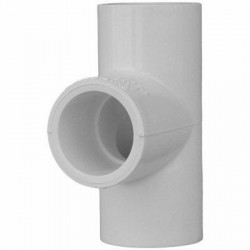 Charlotte Pipe & Foundry Company PVC 02400 1800HA Schedule 40 Pipe Tee, Slip x Slip x Slip, White, 3 in