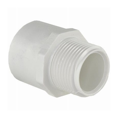 Charlotte Pipe & Foundry Company PVC 02109 1800HA Schedule 40 Pipe Adapter, Slip x MPT, White, 3 in