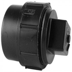 Charlotte Pipe & Foundry Company ABS 00105X 1000HA ABS/DWV Cleanout Adapter With Threaded Plug, Spigot x FIP