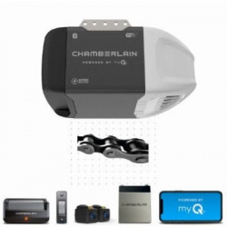 Chamberlain 107245 Chain Drive Wifi Battery Backup Garage Door Opener, 1/2 HP