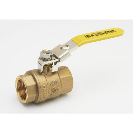 B&K LLC 107-82 Locking Handle Ball Valve, Brass.