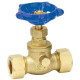 B&K LLC 105-613NL Stop Valve Plus Drain Cap, Lead-Free Brass, 1/2-In. Compression