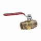 B&K LLC 119-2-12-12 Stop & Waste Ball Valve, Lead Free, Forged Brass, 1/2-In. Threaded