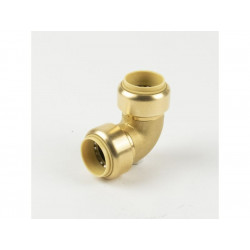 B&K LLC 6631-003 90 Degree Push On Pipe Elbow, 1/2 In. Brass