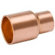 B&K LLC W 61019 Wrot Copper Pipe Coupling With Stop, 3/8 x 1/4 In.