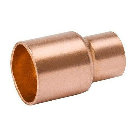 B&K LLC W 61019 Wrot Copper Pipe Coupling With Stop, 3/8 x 1/4 In.