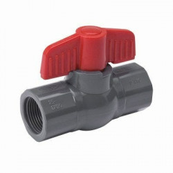 BK Products 107-10 Threaded Ball Valve, Gray PVC, Schedule 80