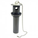 BK Products 134-102RP PVC Pull-Out Plug With Chain & Stopper, 1-1/4 x 5-In.