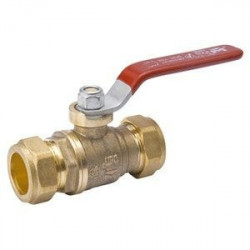BK Products 111-1-1-1 Pipe Fitting, Compression Ball Valve, Lead Free, Compression x Compression, 1-In.