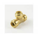 BK Products 6632-433 Push-On Pipe Tee, 3/4 x 1/2 x 1/2-Inch Brass
