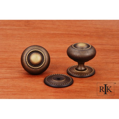 RKI CK CK 1213-P 121 Rope Knob with Detachable Back Plate