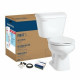 Mansfield 4130CTK Complete Toilet-To-Go Kit, Low-Flow, White, Round Bowl