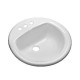 Mansfield 239-4 Self-Rimming Lavatory Sink, Round, 19 in