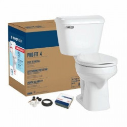 Mansfield 117CTK Pro-Fit 4 Toilet Kit, Round, White