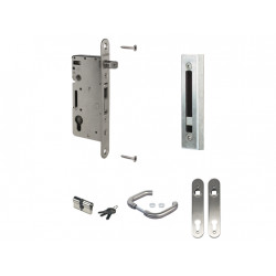 Locinox H-WOOD-SET Complete, Stainless Steel Insert Lock Set for Wooden Gates