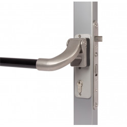 Locinox PUSHBAR-H-1400 Aluminum Push Bar for Insert Locks, Length - 55-1/8"