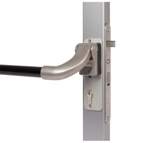 Locinox PUSHBAR-H-1400 Aluminum Push Bar for Insert Locks, Length - 55-1/8"