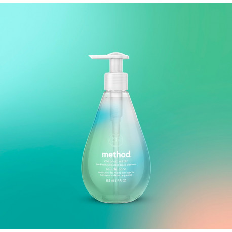 Method Products 1853 Natural Gel Hand Soap, Coconut Water, 12-oz